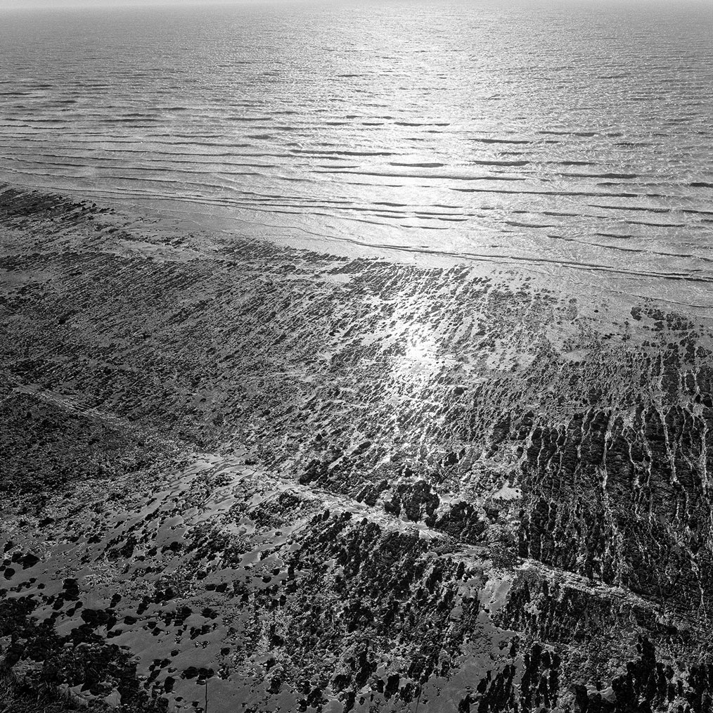 Photographie numérique en plongée de la plage de Ault